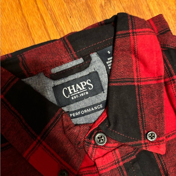 CHAPS‎ buffalo plaid men’s shirt sz small NWT - Picture 2 of 4